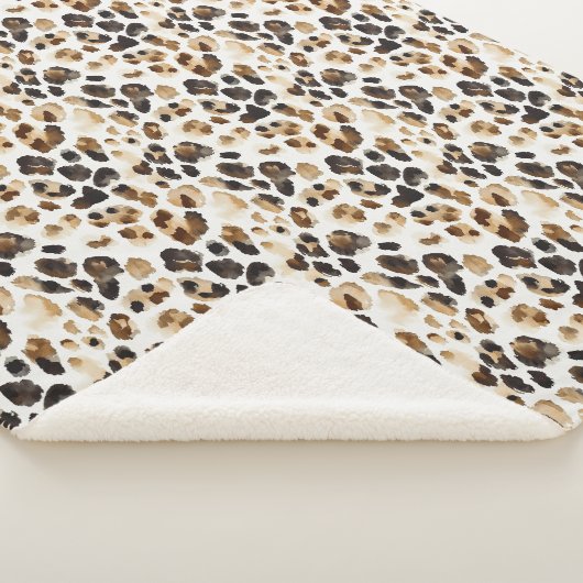 Couverture Sherpa Poster de animal Leopard à crème Brown (3/4)