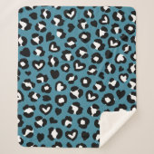 Couverture Sherpa Poster de animal, Léopard Bleu, Zones de Cheetah,  (Devant)