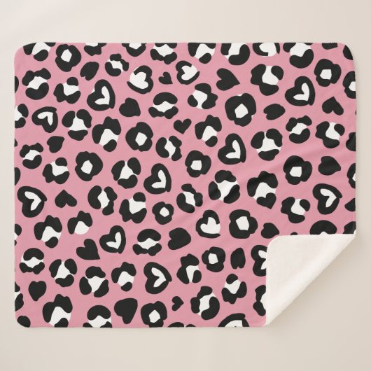 Couverture Sherpa Poster de animal, Léopard Rose, Zones De Cheetah, (Devant (Horizontal))