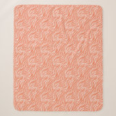 Couverture Sherpa Poster de animal orange (Devant)
