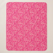 Couverture Sherpa Poster de animal rose (Devant)