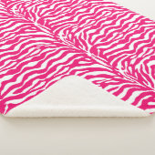 Couverture Sherpa Poster de animal sauvage, Zèbre à Fuchsia rose et  (3/4)