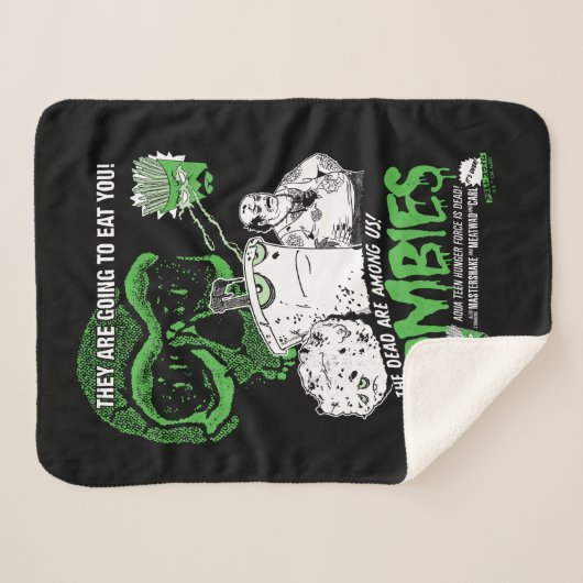 Couverture Sherpa Poster de la Force de Faim Ado Aqua Zombies (Devant (Horizontal))