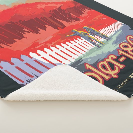 Couverture Sherpa Poster De L'Espace Rétro De Kepler-186f. (3/4)