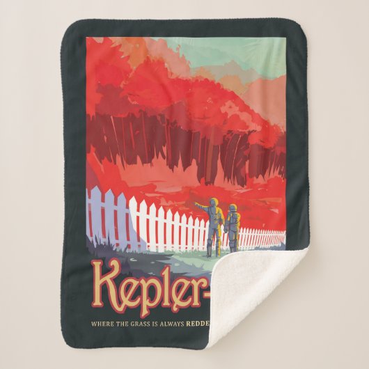 Couverture Sherpa Poster De L'Espace Rétro De Kepler-186f. (Devant)
