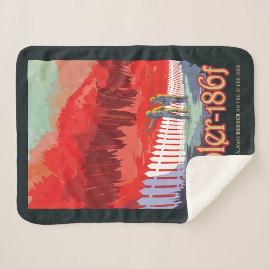 Couverture Sherpa Poster De L'Espace Rétro De Kepler-186f. (Devant (Horizontal))