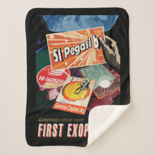 Couverture Sherpa Poster de l'espace rétro - Exoplanet Discovery 51