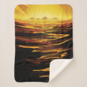 Couverture Sherpa Poster de l'espace rétro - La plus grande lune de  (Devant)