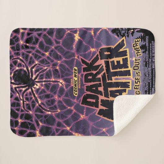 Couverture Sherpa Poster en Matière Noire. (Devant (Horizontal))