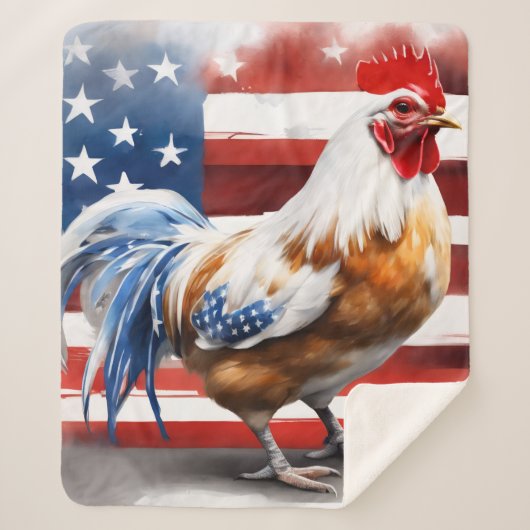 Couverture Sherpa poulet américain (Devant)