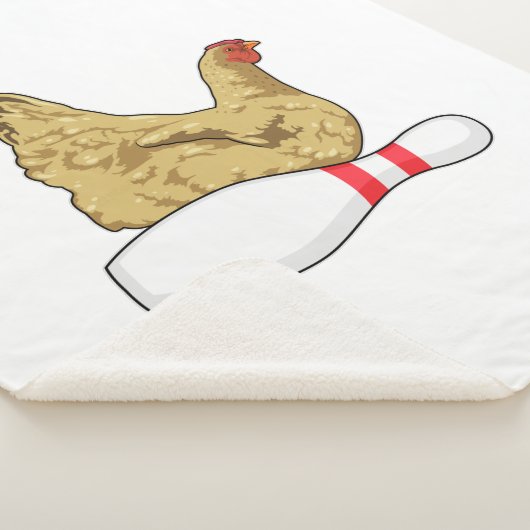 Couverture Sherpa Poulet au Bowling avec épingle de Bowling (3/4)
