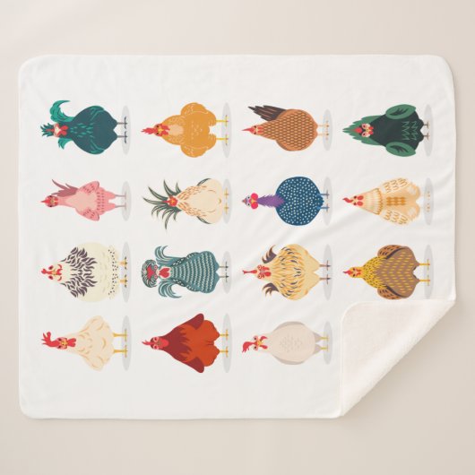 Couverture Sherpa Poulet mou (Devant (Horizontal))