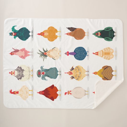 Couverture Sherpa Poulet mou (Devant (Horizontal))