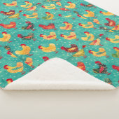 Couverture Sherpa Poulets colorés (3/4)