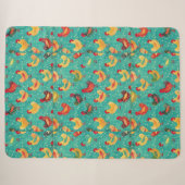 Couverture Sherpa Poulets colorés (Devant (Horizontal))