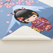 Couverture Sherpa Poupée Sakura Kokeshi - jolie fille japonaise Geis (3/4)