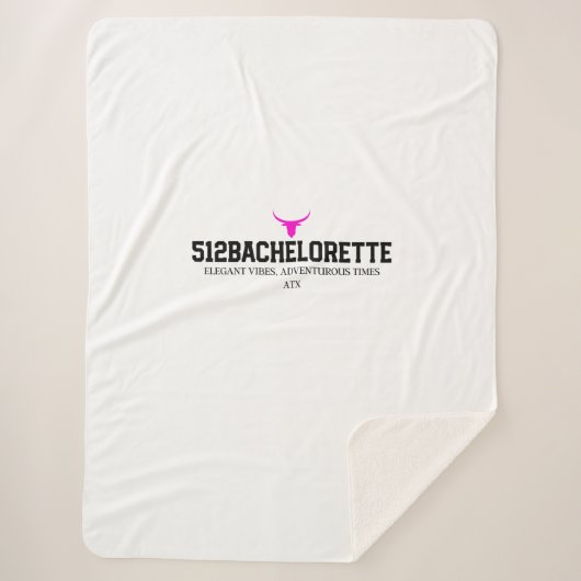 Couverture Sherpa pour enterrement de vie de jeune (Devant)