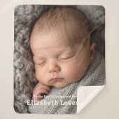 Couverture Sherpa pour l'arrivée d'un nouveau bébé (Devant)