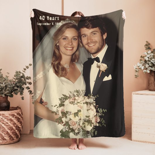 Couverture Sherpa pour le 40e anniversaire de mari