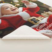 Couverture Sherpa pour le premier Noël de bébé ave (3/4)