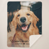 Couverture Sherpa Pour toujours dans nos coeurs Pet Memorial Keepsak (Devant)