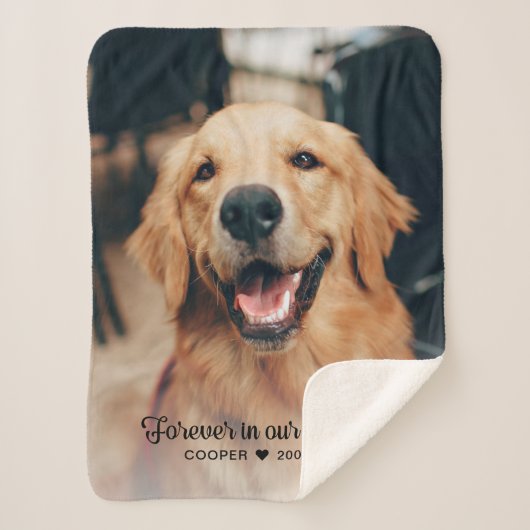 Couverture Sherpa Pour toujours dans nos coeurs Photo commémorative  (Devant)