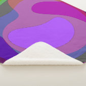 Couverture Sherpa Pourpre Et Vert 403 (3/4)