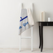 Couverture Sherpa Poutres de gymnastique Queen Blue / Silver Sherpa  (En situation)