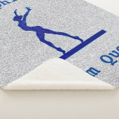 Couverture Sherpa Poutres de gymnastique Queen Blue / Silver Sherpa  (3/4)