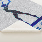 Couverture Sherpa Poutres de gymnastique Queen Blue / Silver Sherpa  (3/4)