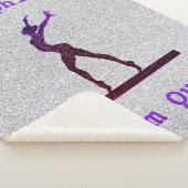 Couverture Sherpa Poutres de gymnastique Queen violet / Argent (3/4)