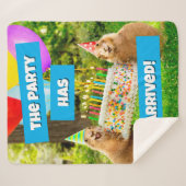 Couverture Sherpa Prairie Dog Birthday Party (Devant (Horizontal))