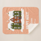 Couverture Sherpa Premier Noël bébé Joyau moderne de Noël (Devant (Horizontal))