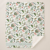 Couverture Sherpa Premier Noël de bébé d'hiver rustique classique (Devant)