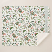 Couverture Sherpa Premier Noël de bébé d'hiver rustique classique (Devant (Horizontal))