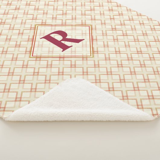 Couverture Sherpa Première Nice Abstrait Rouge & Golden Transparence (3/4)