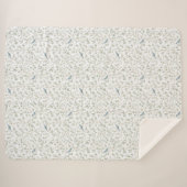 Couverture Sherpa Pretty Blue Birds   (Devant (Horizontal))