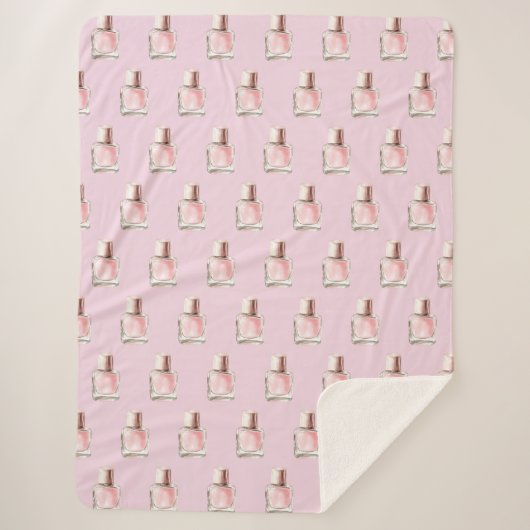 Couverture Sherpa Pretty in Pink Nail Polish Bridal Shower (Devant)