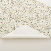 Couverture Sherpa Pretty White Daisy Flowers Birthday (3/4)