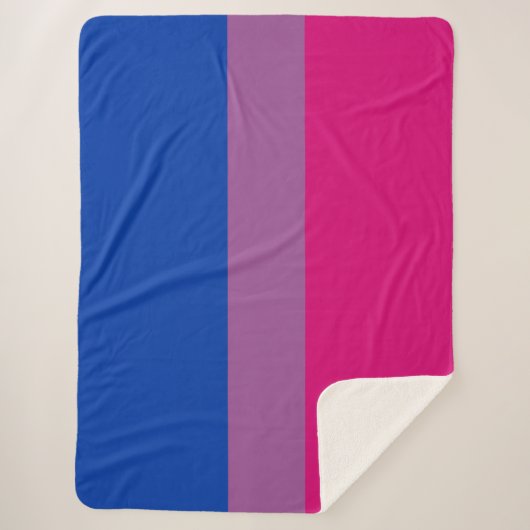Couverture Sherpa Pride bisexuelle (Bi Drapeau) (Devant)