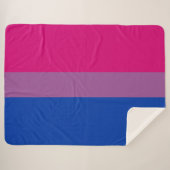 Couverture Sherpa Pride bisexuelle (Bi Drapeau) (Devant (Horizontal))