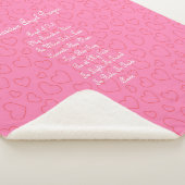 Couverture Sherpa Prière de l'ange gardien Rose (3/4)