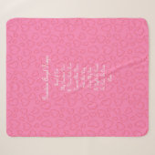Couverture Sherpa Prière de l'ange gardien Rose (Devant (Horizontal))