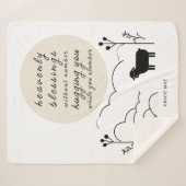 Couverture Sherpa Prière des Bénédictions célestes | Couleurs neutre (Devant (Horizontal))