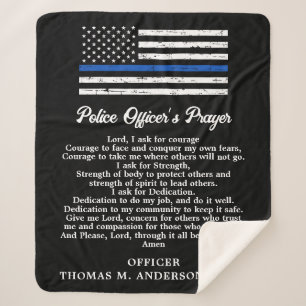 Couverture Sherpa Prière d'officier de police personnalisé Ligne ble