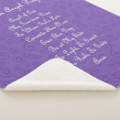 Couverture Sherpa Prière du Guardian Angel violet (3/4)