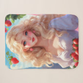 Couverture Sherpa Princesse aux fraises (Devant (Horizontal))