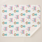 Couverture Sherpa Princesse Bébé Motif fille (Devant (Horizontal))