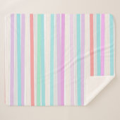 Couverture Sherpa Printemps couleurs d'été en rayures (Devant (Horizontal))