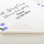 Couverture Sherpa Printemps frais camping fleurs de lavande nom date (3/4)